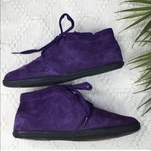 VTG 80s Keds Purple Suede Chukka Ankle Booties - Picture 7 of 16